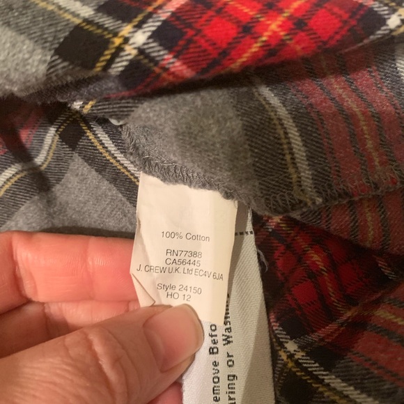 J Crew Flannel Boy Fit shirt - Size 2 - Picture 6 of 6
